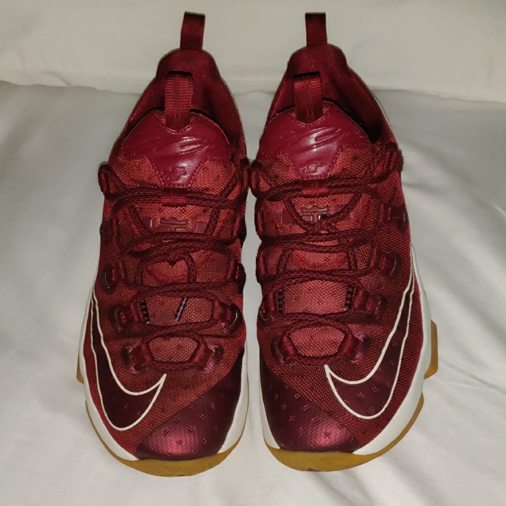 Nike LeBron 13 Low Team Red Maroon Sail Gum Men 12